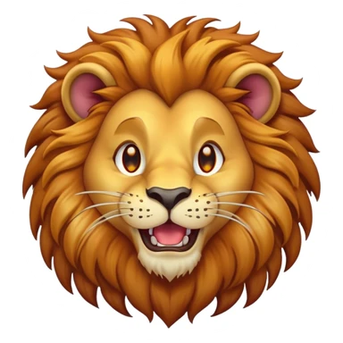 Cinematic Comical Lion Portrait Emoji, Head tilted dramatically with an exaggeratedly amused expression, featuring a striking tawny Fur with a flamboyant mane and wide, expressive amber eyes filled with playful disbelief, Simplified yet hilariously expressive features, highly detailed, glowing with a slightly sassy glow, high shine, dramatic yet playful, stylized with an air of cheeky jungle mischief, bright and endearing, soft glowing outline, capturing the essence of a spirited and over-the-top lion, so meme-worthy it feels like it could roar its way into internet fame instantly! sticker
