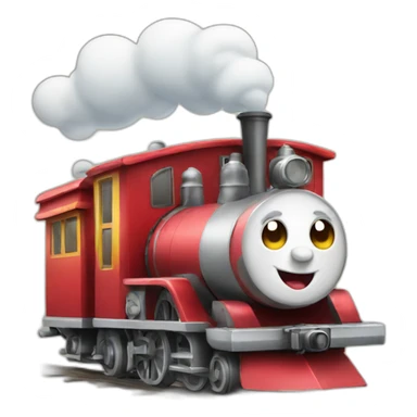 happy funny train sticker