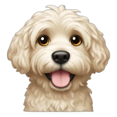 havapoo color cream dog sticker