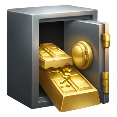 open safe with gold sticker