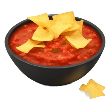bowl of salsa with chips sticker