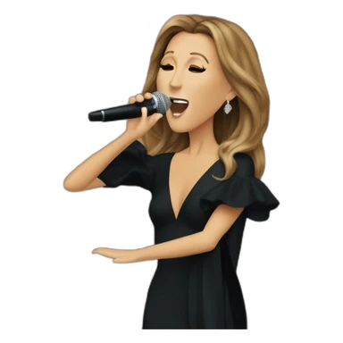 Celine Dion cantando sticker