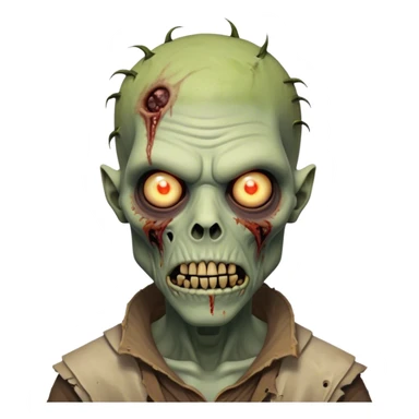 Cinematic Realistic WoW undead friendly zombie Portrait, head tilted epicly and inquisitively, showcasing grim resilience and defiant strength. His withered, pallid skin and intense, glowing eyes contrast starkly with his worn, earth-toned clothes, rendered in meticulous detail. With dynamic, high-contrast lighting and high shine, this portrait exudes an epic aura, capturing the relentless will of a battle-hardened undead friendly zombie. sticker