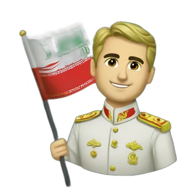 Flag iran pahlavi  sticker