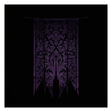 goth banner, no text, no background, minimal, expressive, variation 2 sticker