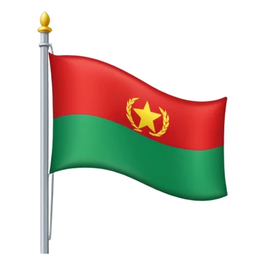 Una bandera roja y verde abajo corte recto osea q no haya espacio de fondo sticker