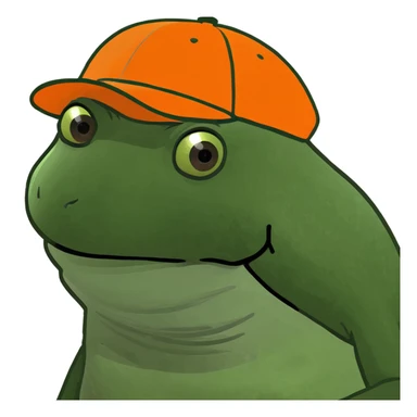 bufo with orange cap sticker