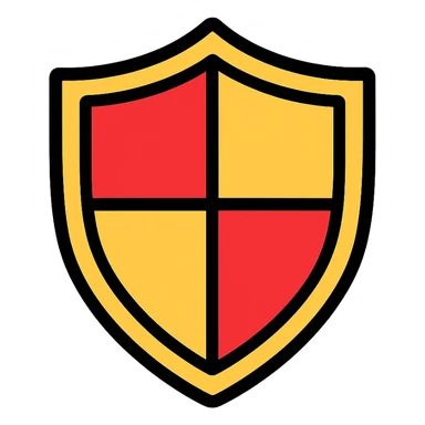 shield icon, modern icon, black outline with subtle color accents, color outline style sticker