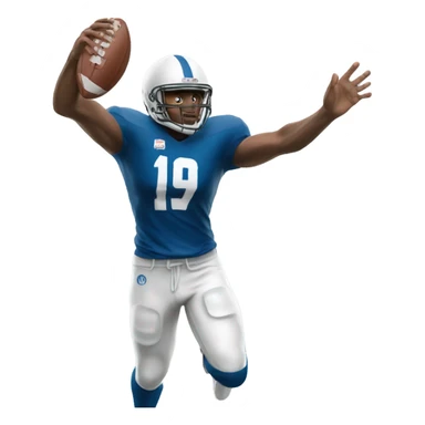 Football being intercepted sticker