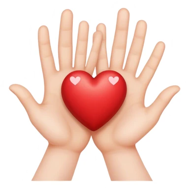 Hands with your heart sticker