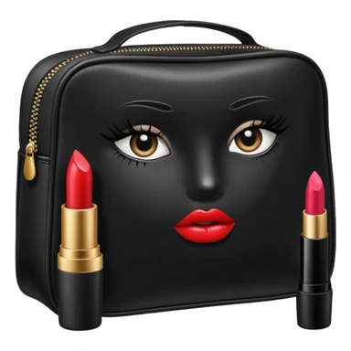 Makeup bag with makeup inside it sticker