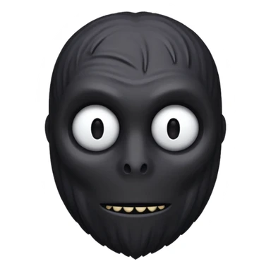 creepy monster black long head faceless no mouth no eyes  sticker