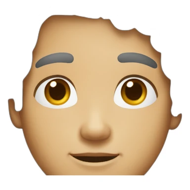 35 years old boy with black and grey hair tan light skin and brown eyes  sticker