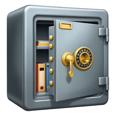 safe that is open without money in it sticker