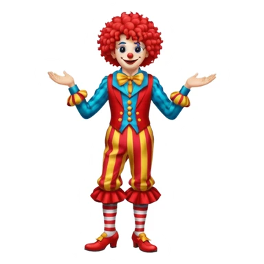 circus clown full body sticker
