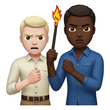 Un homme blanc qui fouette un homme noir sticker