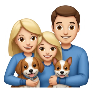 couple and their pet dog sticker