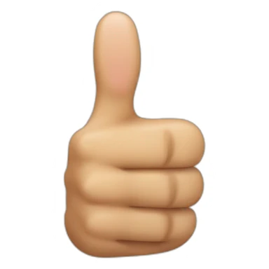 thumbs up with three fingers sticker