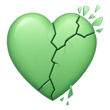 Light green 💔  sticker