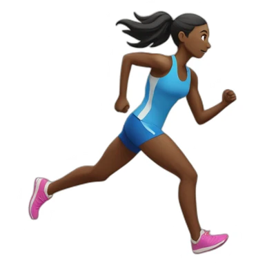 Female runner sticker