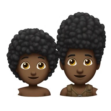 Homme noir petit affro et petite barbichette  sticker