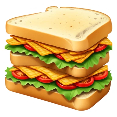 Sandwich with spicy chips on top sticker