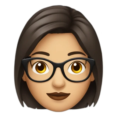 Mujer gordita morena sin gafas pelo corto ojos cafe oscuro sticker