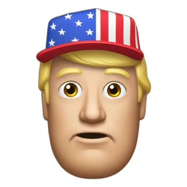 Trump with MAGA cap sticker