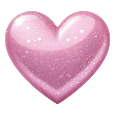 Light pink glitter heart sticker