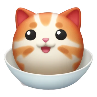 red rice cake mochi cat sticker