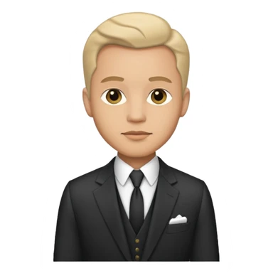 Man Old money style face sticker