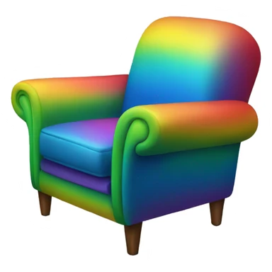 rainbow couch chair  sticker