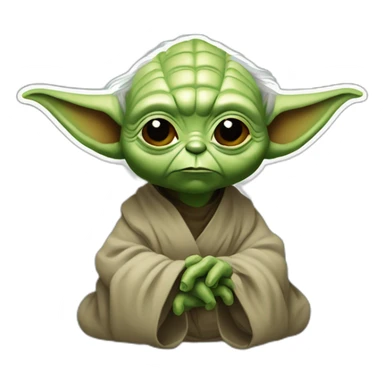 Yoda buvant une bierez sticker