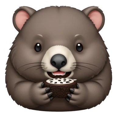Wombat eating a oreo sticker