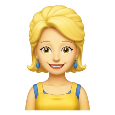 Marge Simpson with dress yellow with complete yellow sticker