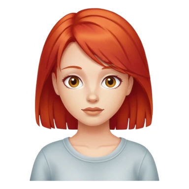 y2k style girl with red hair sticker