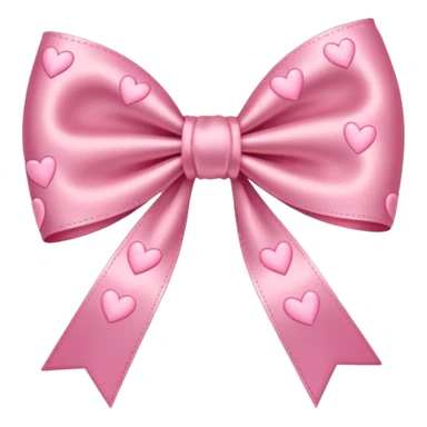A bow with little pink hearts around it  sticker