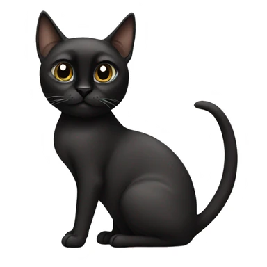 All black Siamese cat sticker