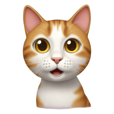surprised cat sticker