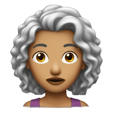 woman looking very stressed  sticker