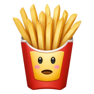 french fries without eyes sticker
