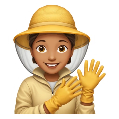 handschoenen imker sticker