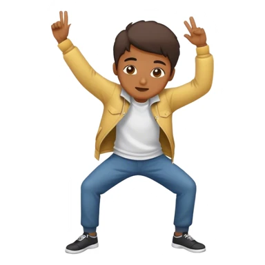 person dabbing sticker