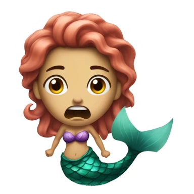 Angry mermaid sticker