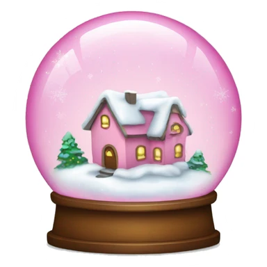 Pink snowglobe sticker