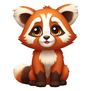 Red Panda Cat hybrid full body sticker
