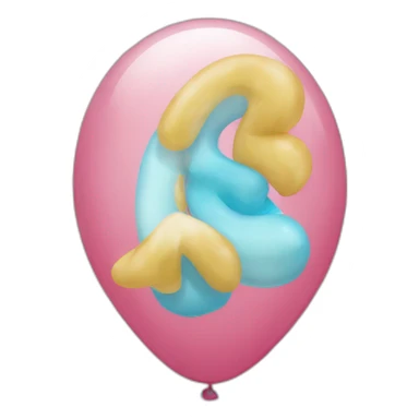 balloon number four sticker
