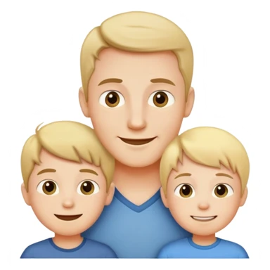 A little boy standing between two parents saying that the boy is the favorite child sticker