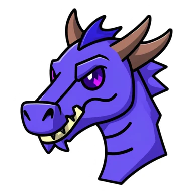 Minecraft black dragon head with purple eyes sticker