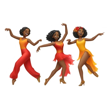 Trio salsa dancing  sticker